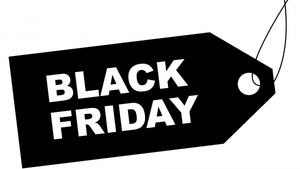 Black Friday shopping tag